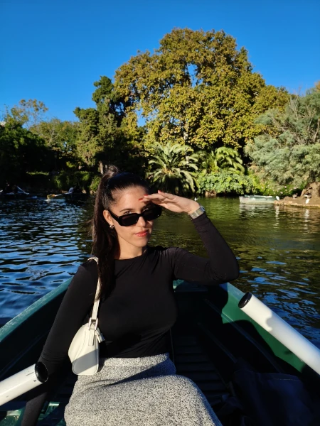 Me boating in Ciutadella Park