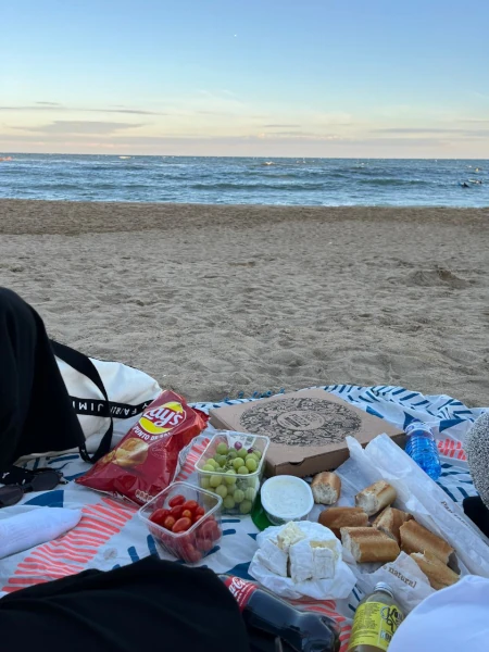 Picnic On The Beach in Barcelona